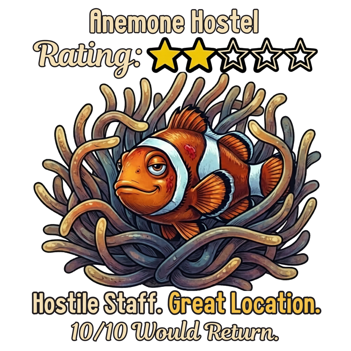 Anemone Hostile Hostel T-Shirt