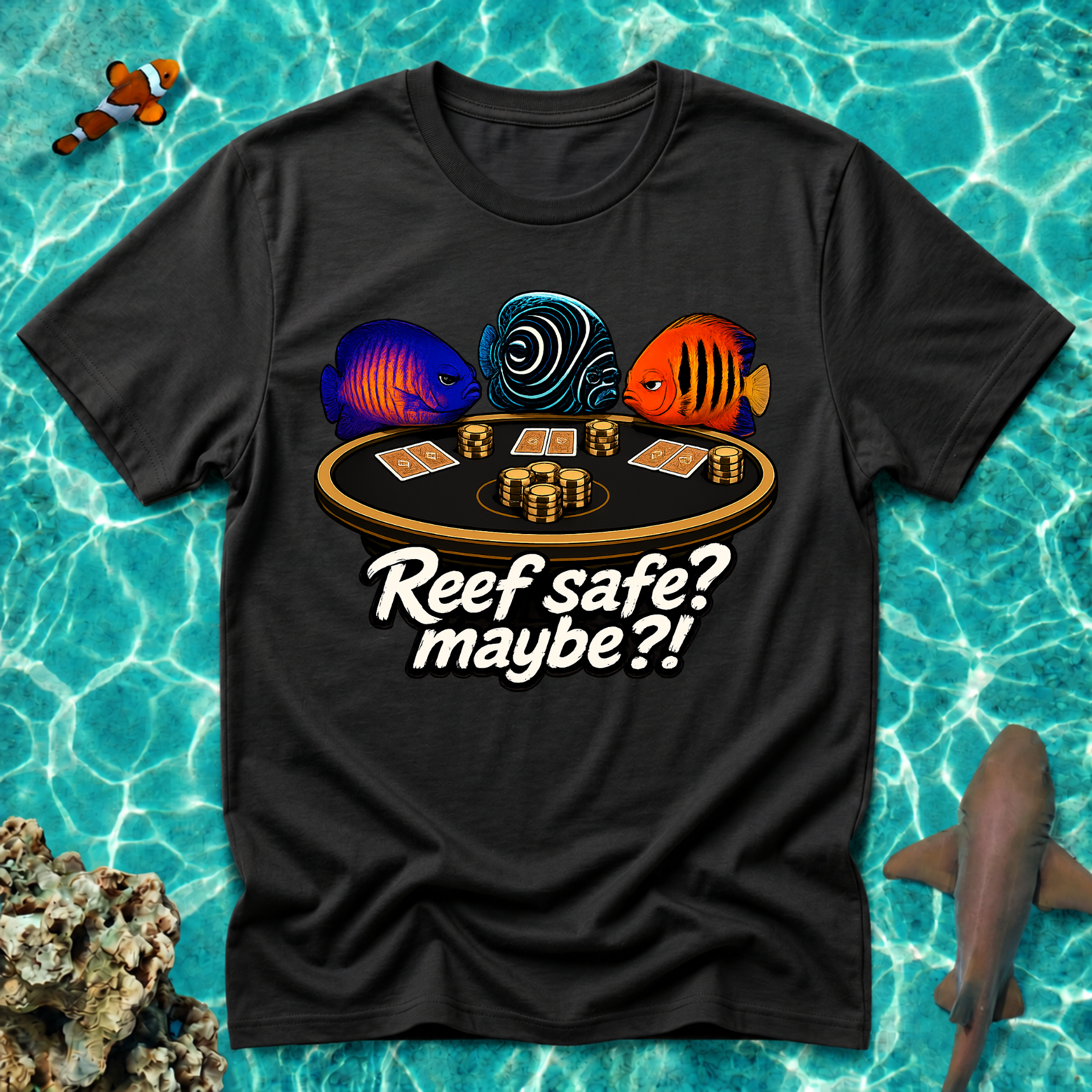 Reef Safe? Maybe?! Angel Gambling T-Shirt
