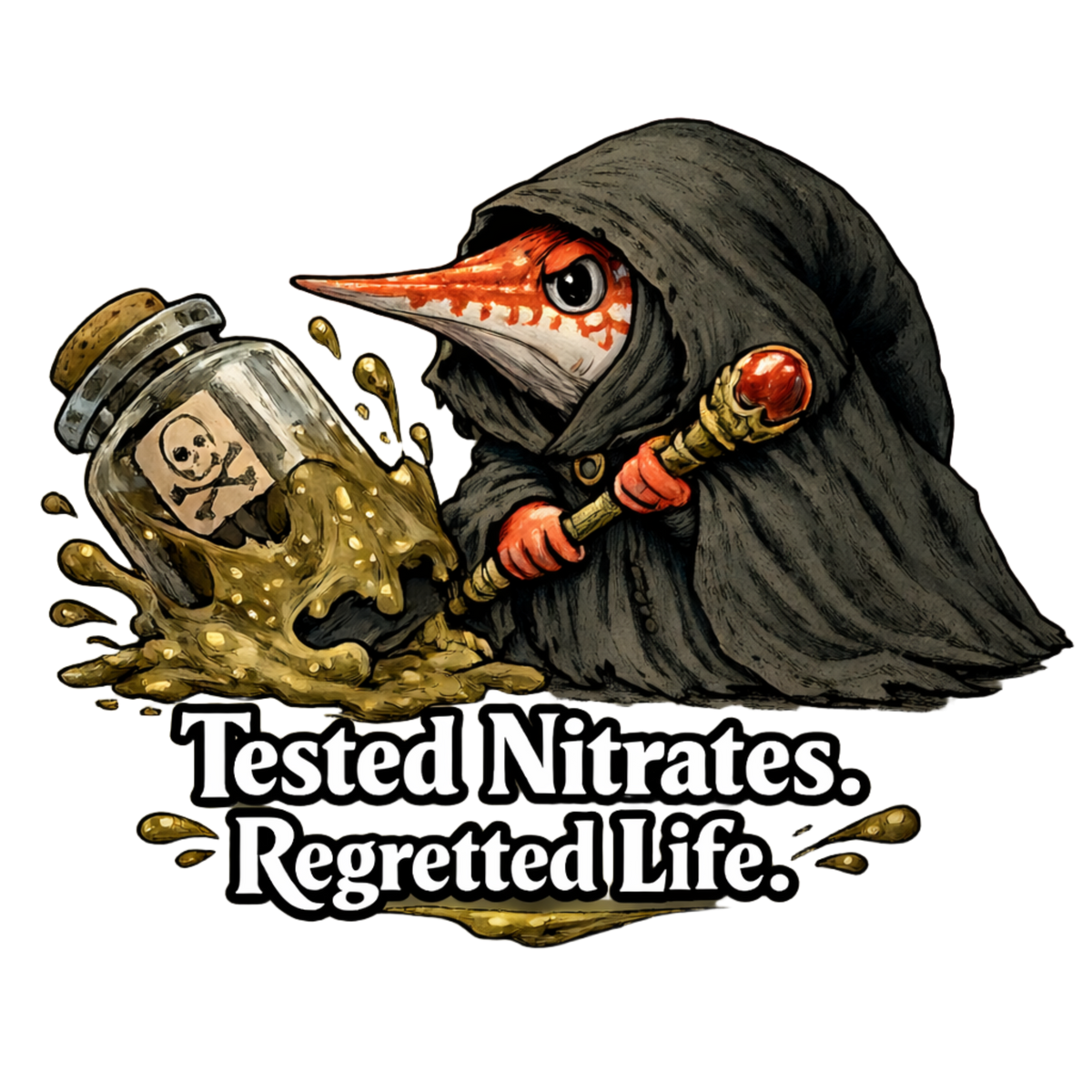 Tested Nitrates Plague Doctor Hawkfish T-Shirt