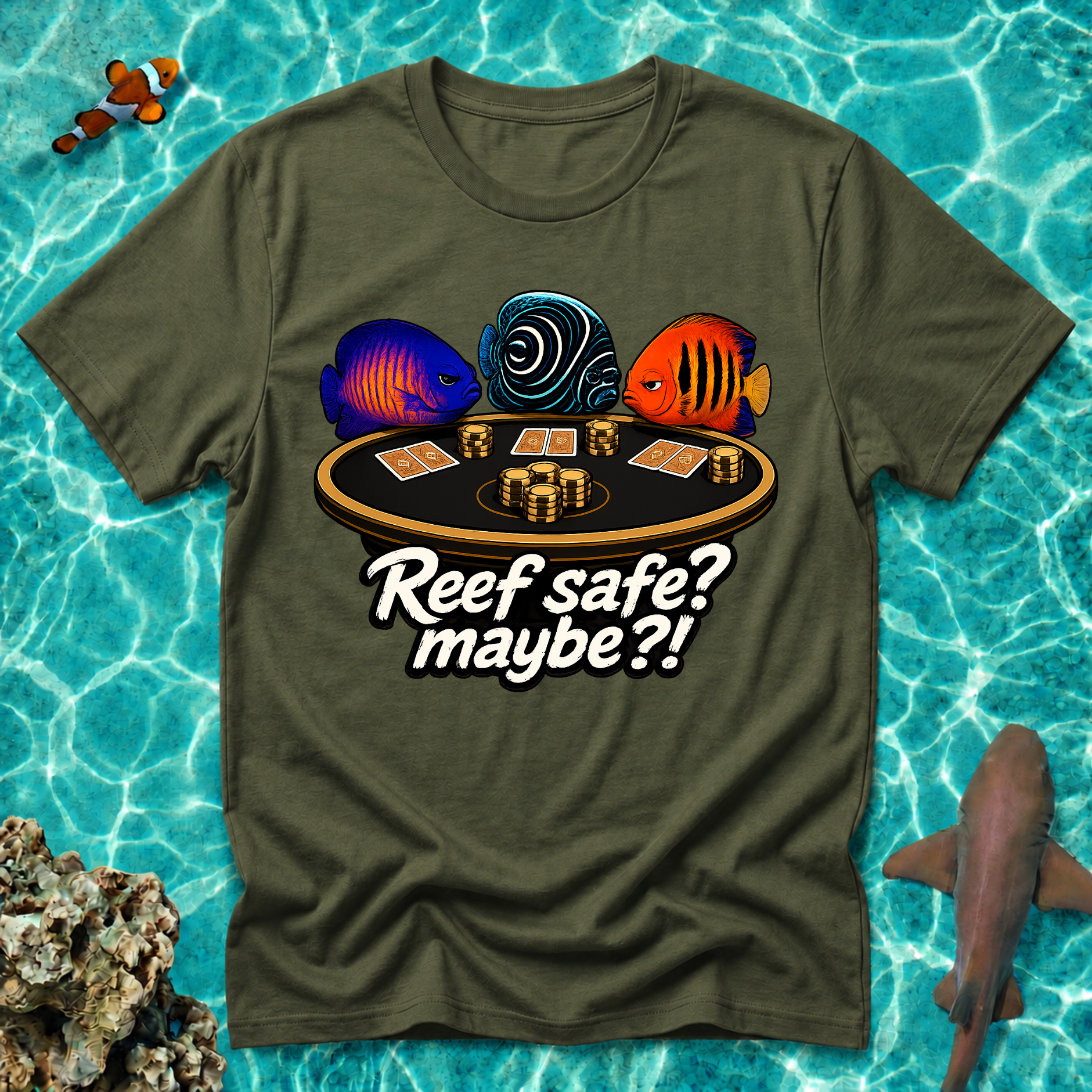 Reef Safe? Maybe?! Angel Gambling T-Shirt